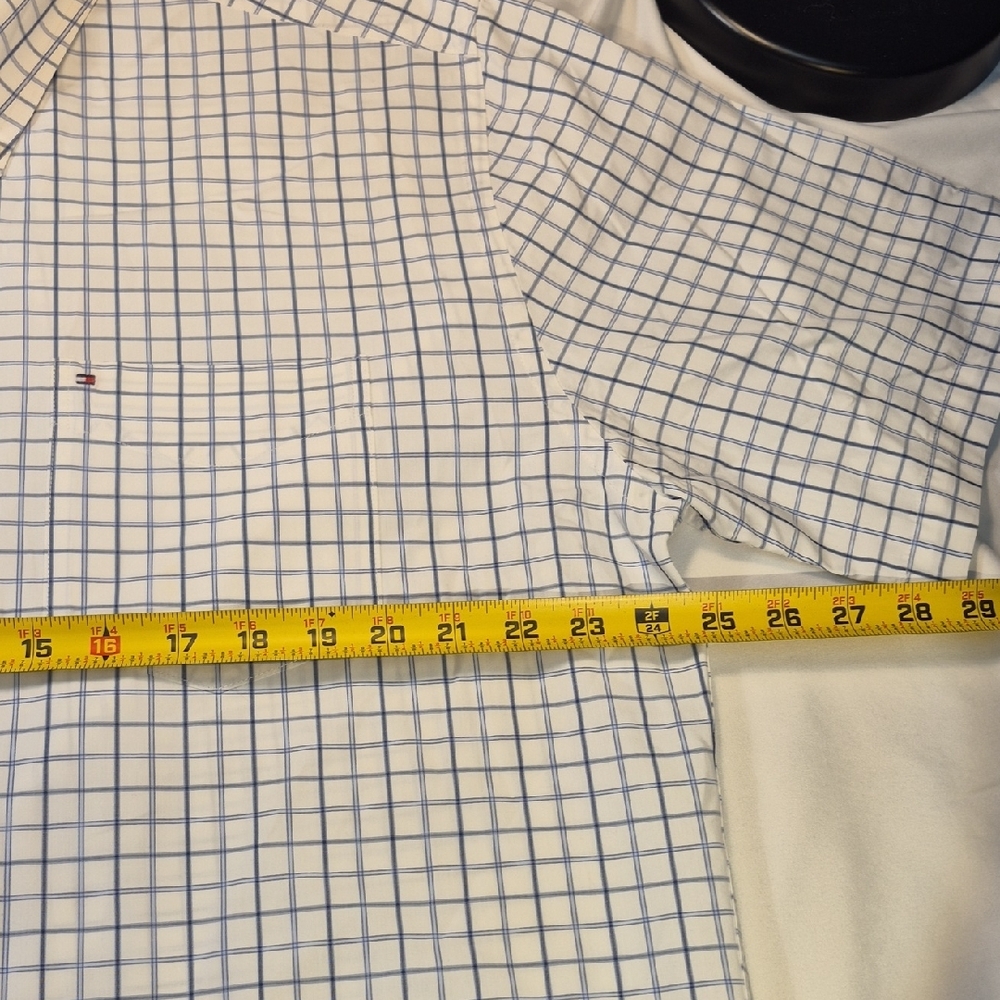 Tommy Hilfiger Blue and White Casual Button Down Shirt - Picture 4 of 14